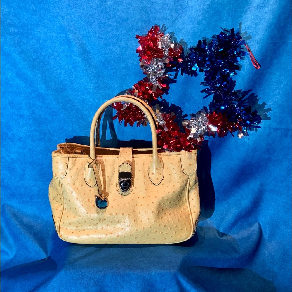 Pre-loved Dooney & Bourke Ostrich Embossed Leather Tote - Picture 12 of 13